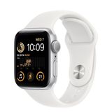 Apple Watch SE NEW 40mm Silver Aluminum Case with White Sport Band (MNJV3) (002686)