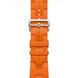 Apple Watch Hermès Series 9 GPS + Cellular 45mm Space Black Stainless Steel Case with Orange Kilim Single Tour (MRQQ3+MTJ03)