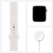 Apple Watch Series SE GPS 44mm Silver Aluminium Case with White Sport Band (MYDQ2)