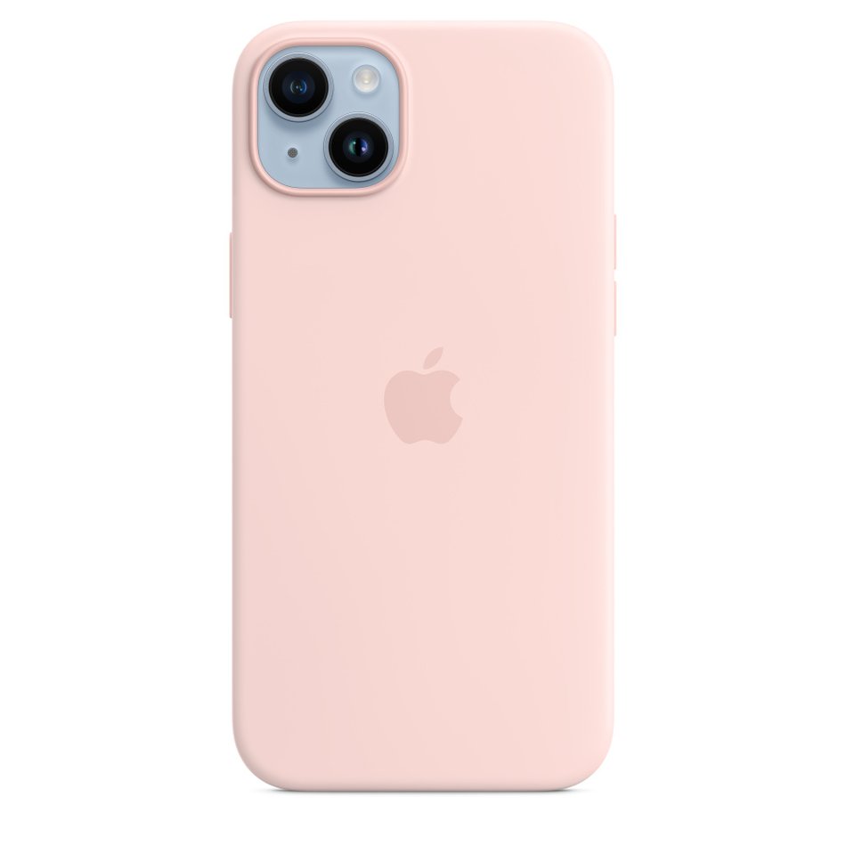 Чехол для iPhone 14 Plus Apple Silicone Case with MagSafe - Chalk Pink (MPT73) UA