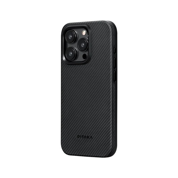 Чехол для iPhone 15 Pro Max Pitaka MagEZ Case Pro 4 Twill 600D Black/Grey (KI1501PMPA)