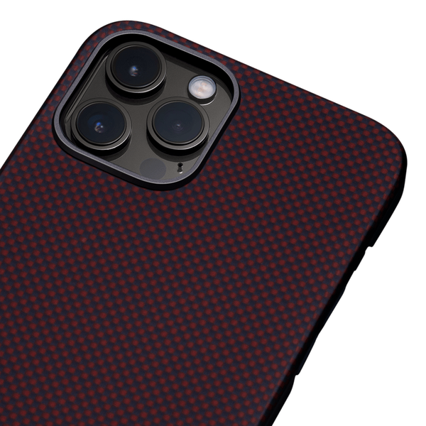 Чохол для iPhone 12 Pro Max Pitaka MagEZ Case Plain Black/Red (KI1204PM)