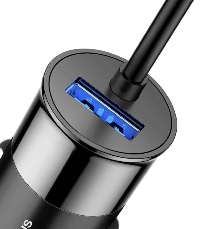 АЗП Baseus USB Car Charger Enjoy Together USB with Cabel USB-C/Lightning ( Black ) CCALL-EL01