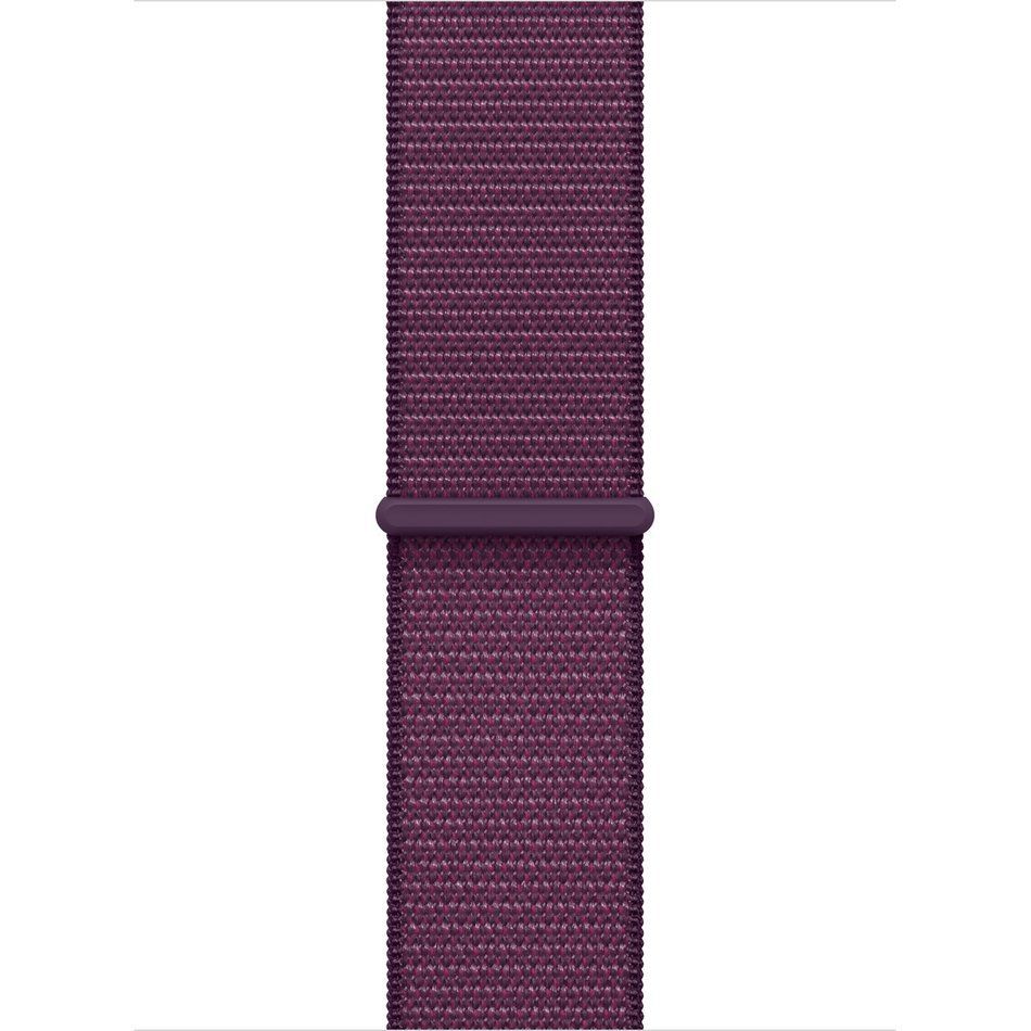 Apple Watch Series 10 GPS 42mm Rose Gold Aluminum Case w. Plum Sport Loop (MWWK3)