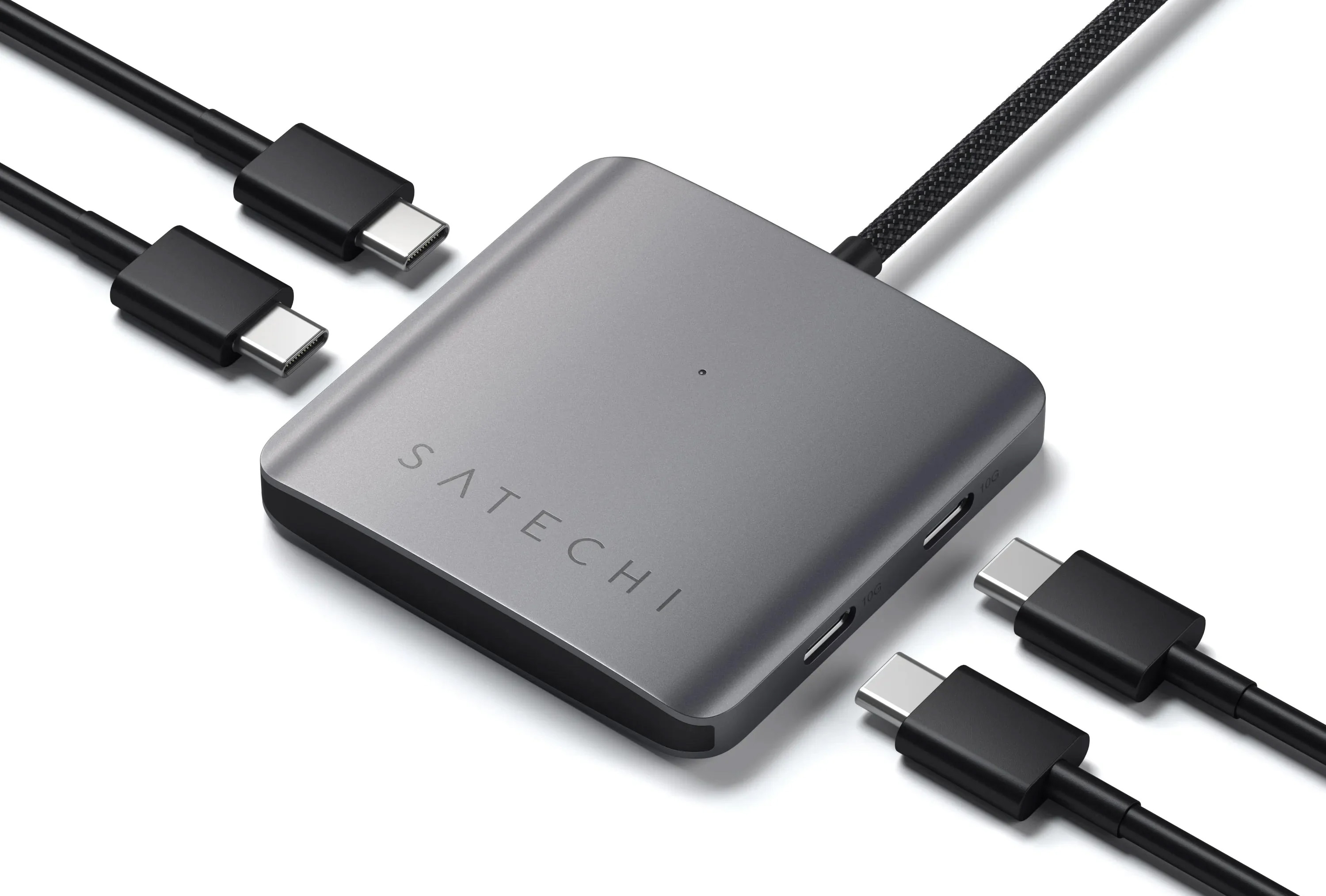 Satechi 4-портовий USB-C хаб з PD Space Grey
